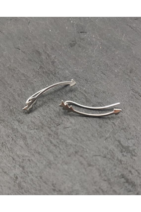 Pendientes trepador plata flecha Pendientes trepador plata flecha