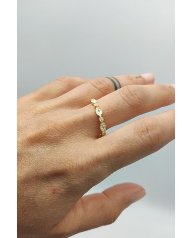 Anillo de boda marquesas blanco
