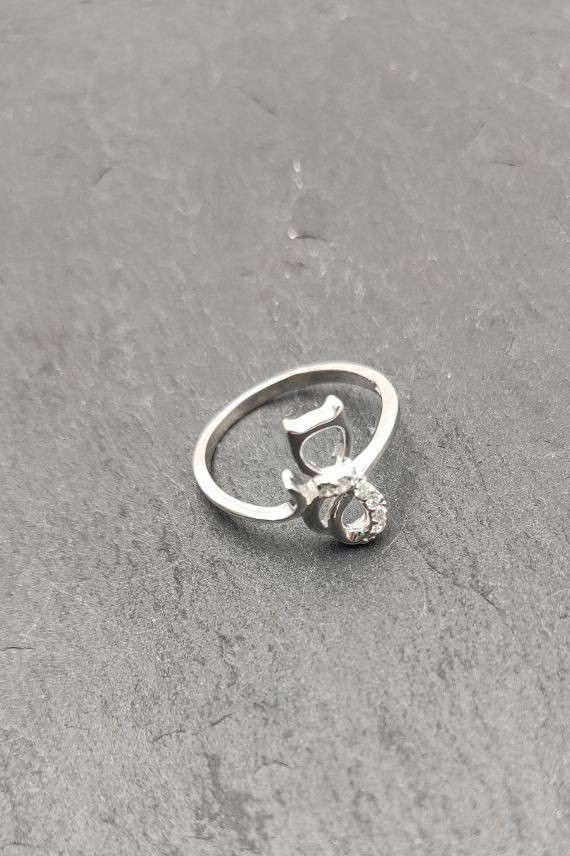 Anillo plata Cat design