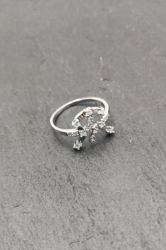 Anillo plata beso y abrazo