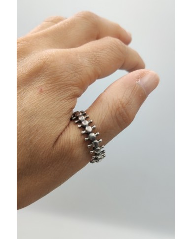 Anillo plata Bolas simétricas