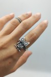 Anillo plata suerte Búho