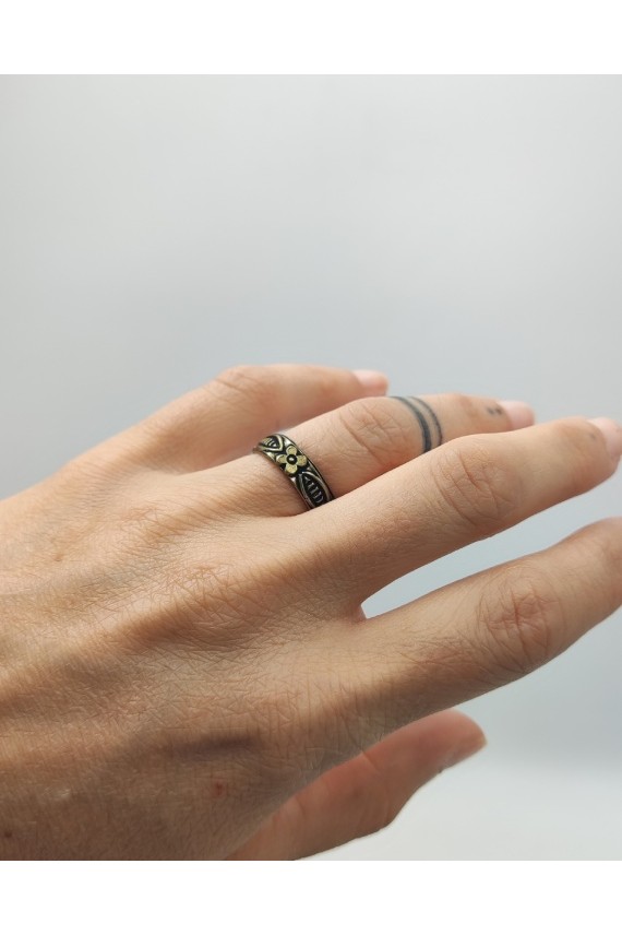 Anillo Midi Bronce Flor Anillo Midi Bronce Flor