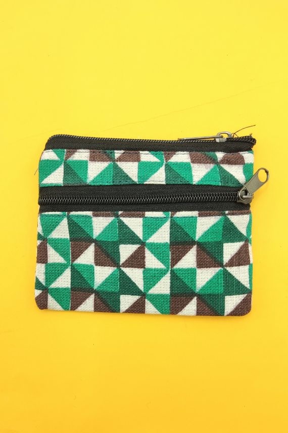 Monedero Algodón Geometric Himalaya Blanca Monedero Algodón Geometric Himalaya Blanca