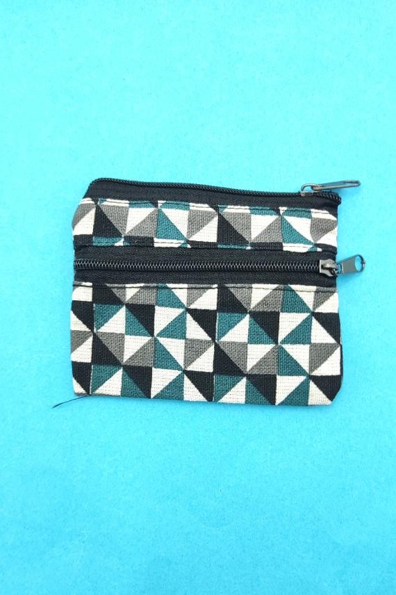 Monedero Algodón Geometric Himalaya Blanca Monedero Algodón Geometric Himalaya Blanca