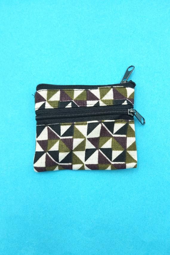 Monedero Algodón Geometric Himalaya Blanca Monedero Algodón Geometric Himalaya Blanca