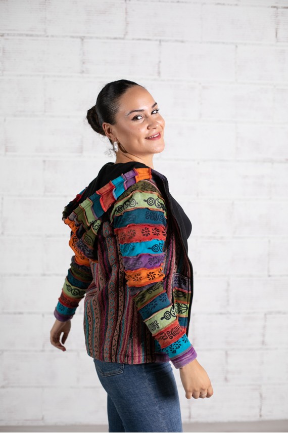 Chaqueta algodon zip doblada polar gueri capucha Chaqueta algodon zip doblada polar gueri capucha