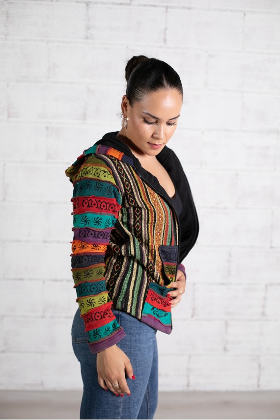 Chaqueta algodon zip doblada polar gueri capucha Chaqueta algodon zip doblada polar gueri capucha