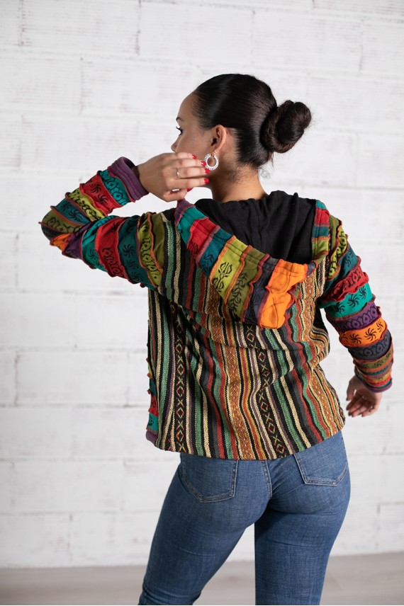 Chaqueta algodon zip doblada polar gueri capucha Chaqueta algodon zip doblada polar gueri capucha