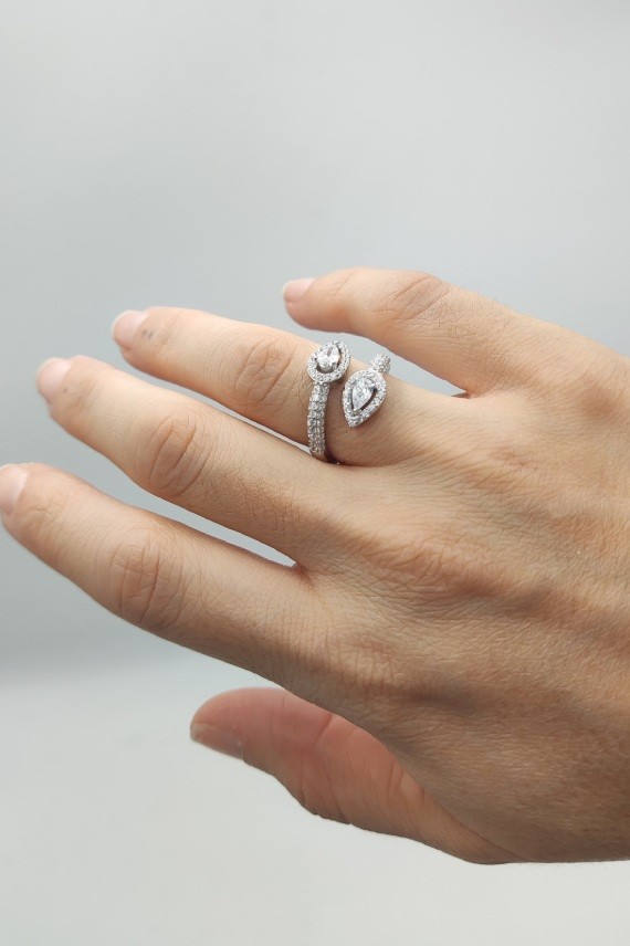 Anillo plata gotas entrelazadas Anillo plata gotas entrelazadas
