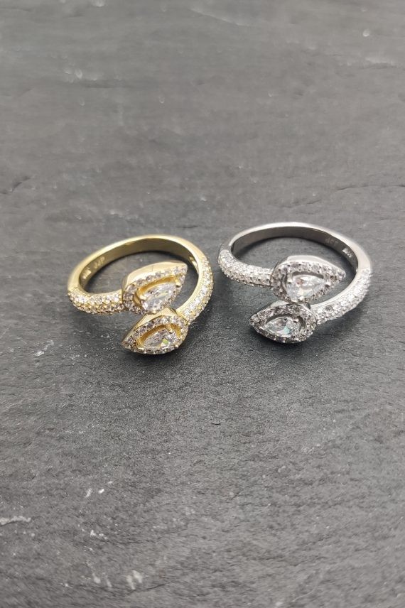 Anillo plata gotas entrelazadas Anillo plata gotas entrelazadas