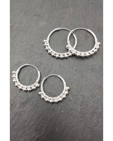 Aros Plata Bolitas Engarzadas Metheny Aros Plata Bolitas Engarzadas Metheny