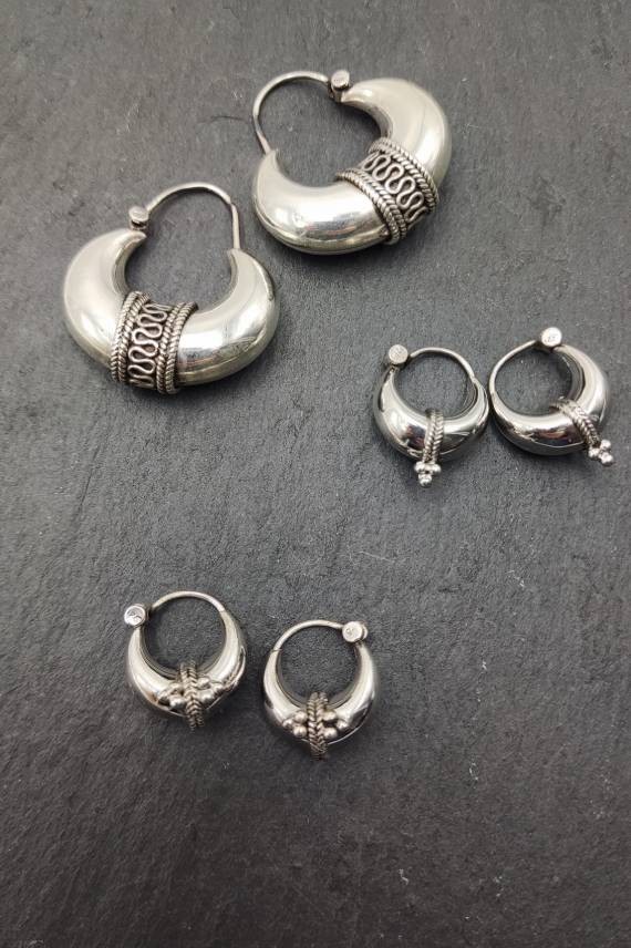 Aros Gitanos plata Talos 12 mm Aros Gitanos plata Talos 12 mm