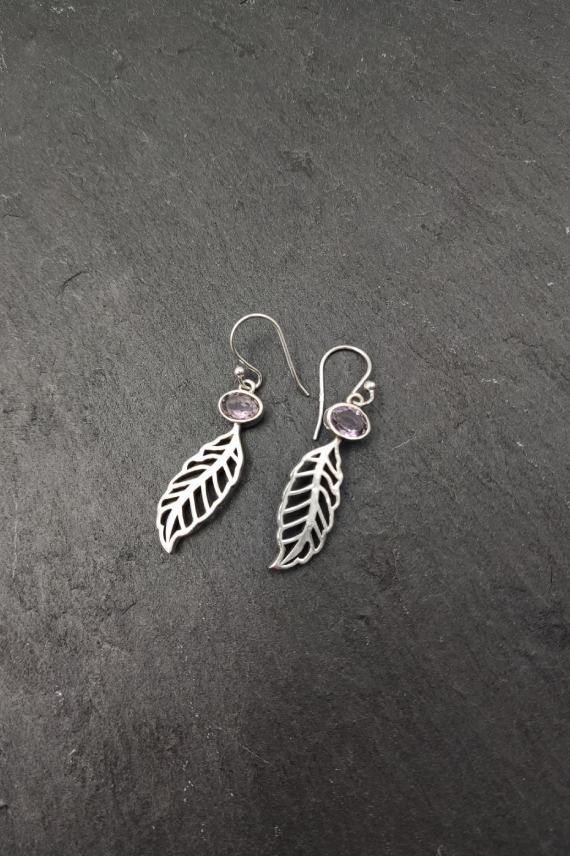 Pendientes plata Piedrapluma Pendientes plata Piedrapluma