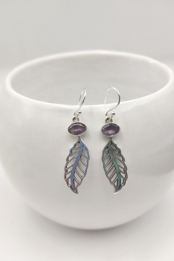 Pendientes plata Piedrapluma Pendientes plata Piedrapluma