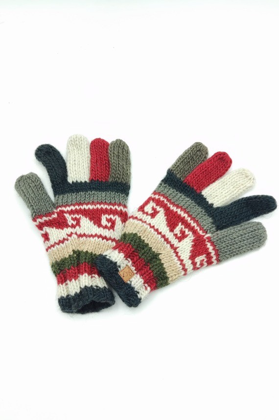 Patucos y guantes de lana adulto unisex artesanal para regalo.