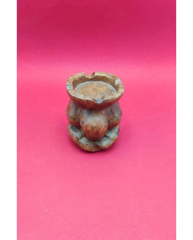 Cenicero Madera Natural tallado