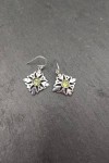 Pendientes plata Flor peridoto