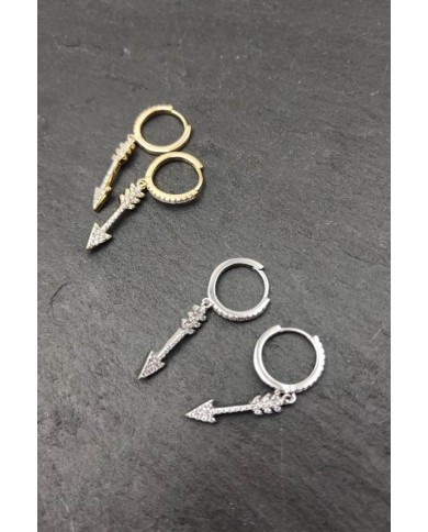 Pendientes plata Hoop and Arrow