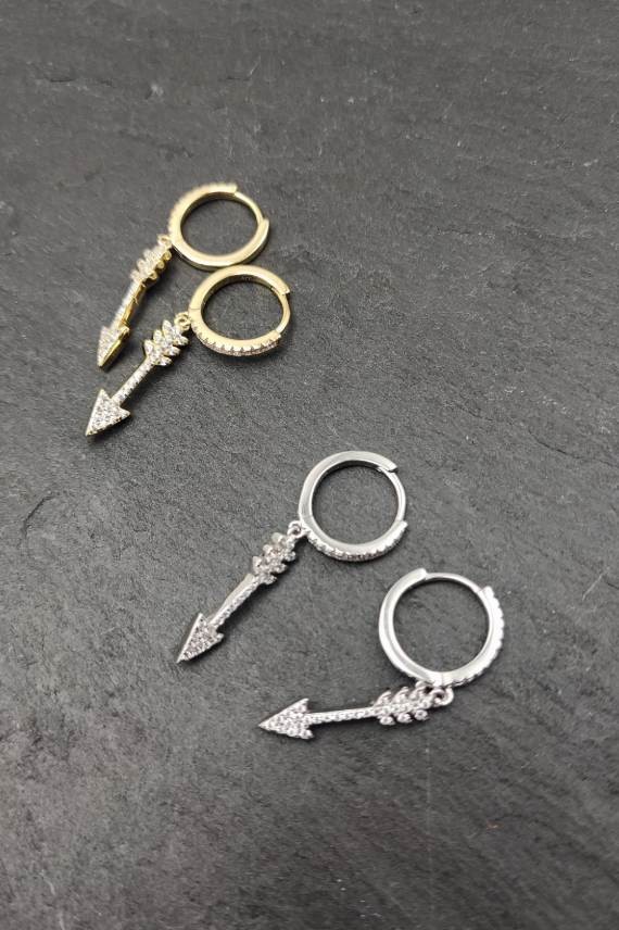 Pendientes plata Hoop and Arrow