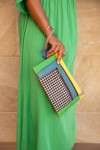 Bolso clutch piel verde by Soruka