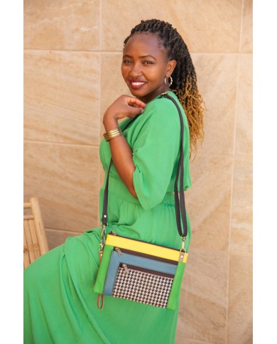Bolso clutch piel verde by Soruka Bolso clutch piel verde by Soruka