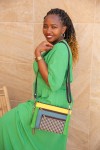 Bolso clutch piel verde by Soruka