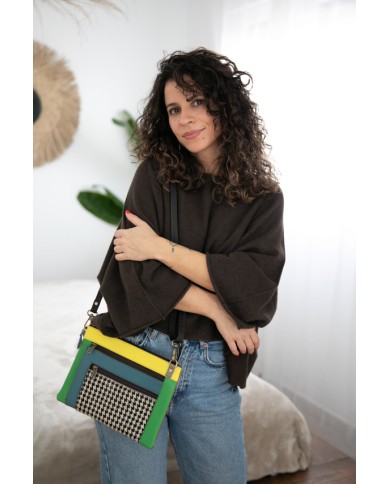 Bolso clutch piel verde by Soruka Bolso clutch piel verde by Soruka