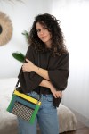 Bolso clutch piel verde by Soruka