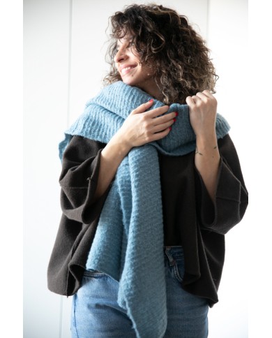 Bufanda Normandía lisa azul Bufanda Normandía lisa azul