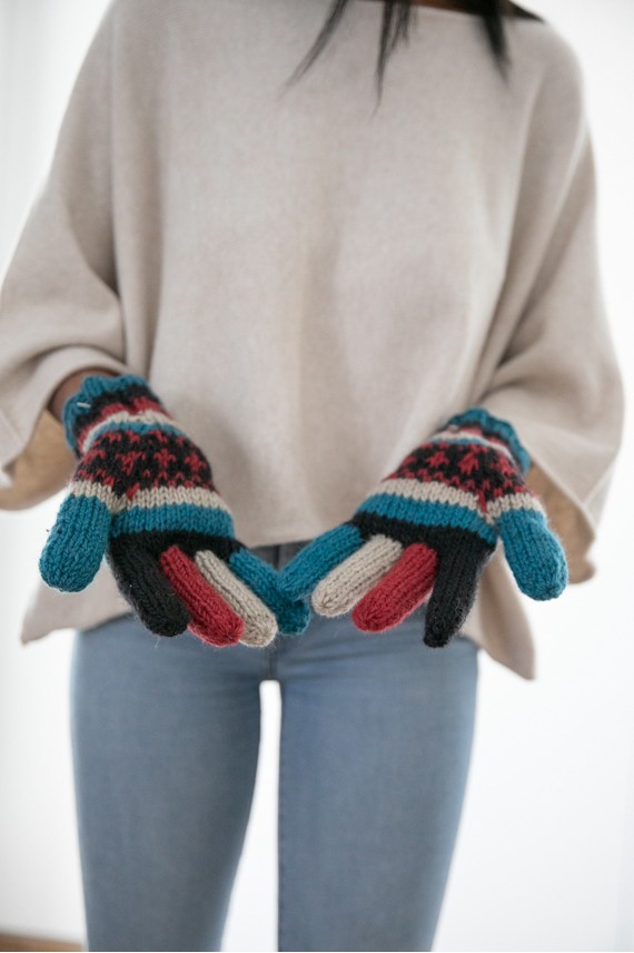 Guantes Lana y polar Vintage