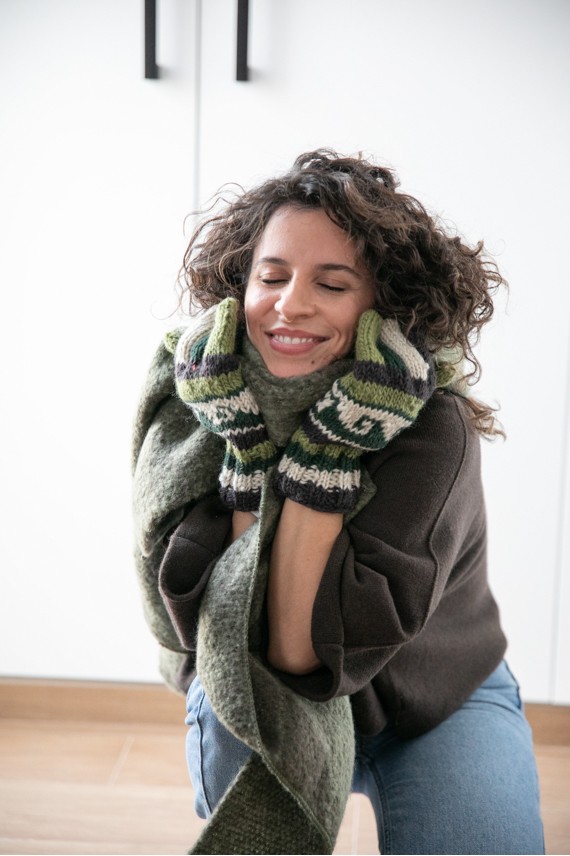 Guantes Lana y polar Vintage