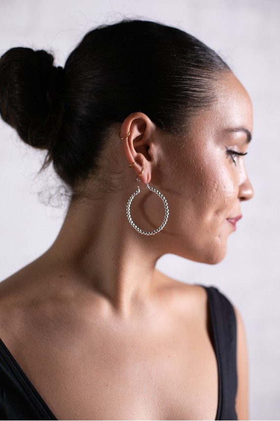 Aros Plata Bolitas Luna de Oriente Aros Plata Bolitas Luna de Oriente
