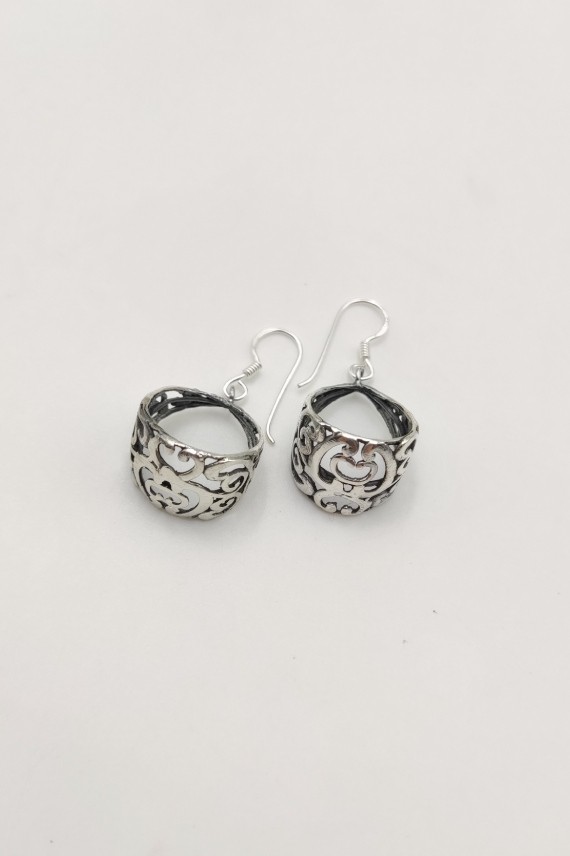 Pendientes plata floral calados Pendientes plata floral calados