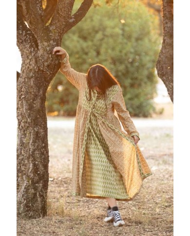 Vestido Camisero Oversize Botones Kaki Vestido Camisero Oversize Botones Kaki