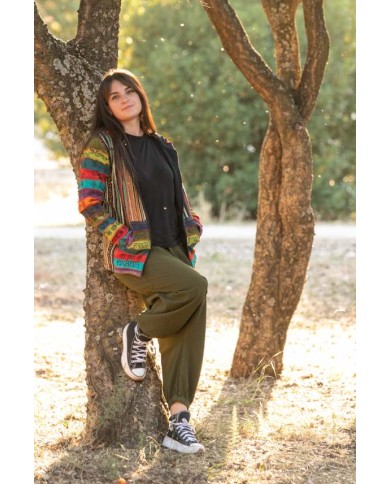 Chaqueta algodon zip doblada polar gueri capucha