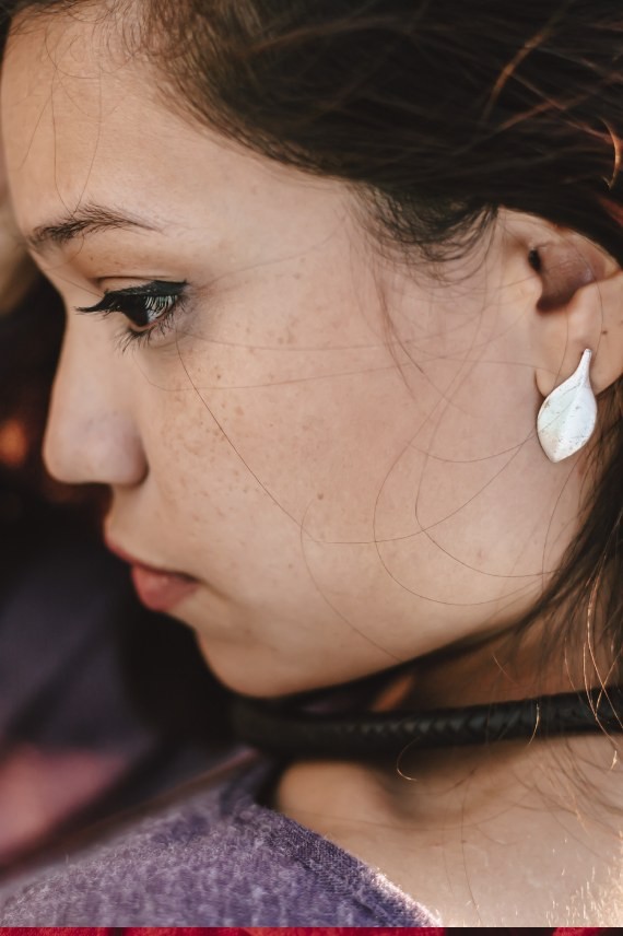 Pendientes Zamak Forma de Hoja Nha Trang