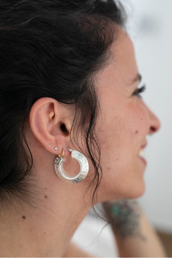 Aros Plata Greca redondo 8 mm Aros Plata Greca redondo 8 mm