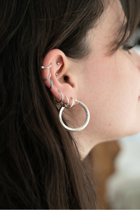 Aros Plata Greca finos Aros Plata Greca finos