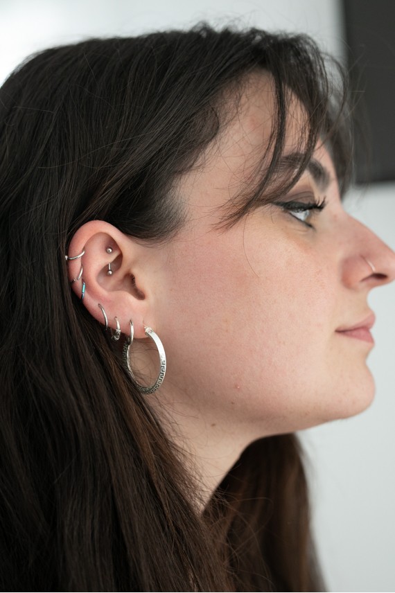 Aros Plata Greca finos Aros Plata Greca finos