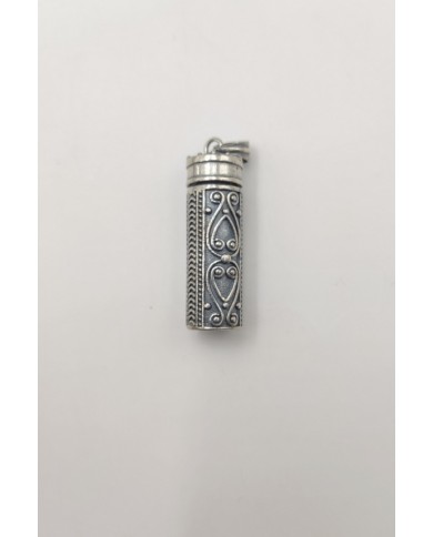 Colgante plata Cofre de deseos Flor