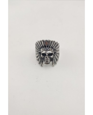 Anillo plata Cráneo Indio
