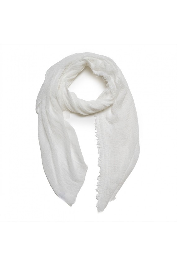 Pañuelo foulard liso unisex blanco nude