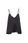 Top lencero satén negro