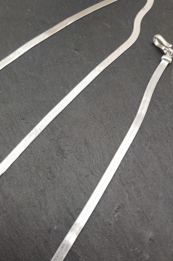 Cadena plana ancha plata Ramara Cadena plana ancha plata Ramara