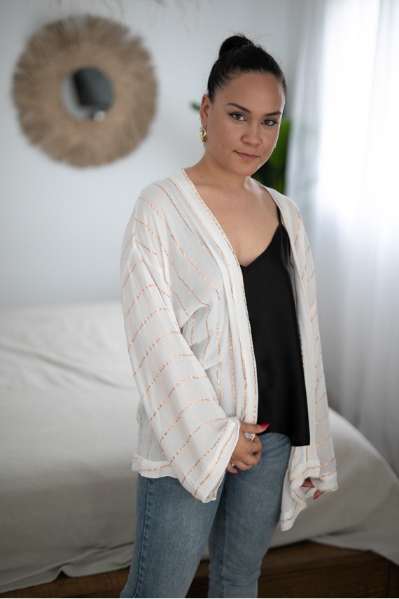 Kimono Bambula Hilo dorado Kimono Bambula Hilo dorado