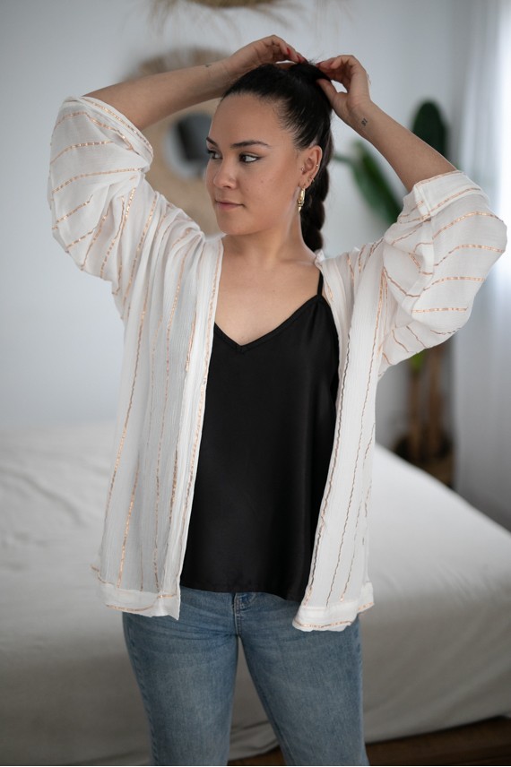 Kimono Bambula Hilo dorado Kimono Bambula Hilo dorado