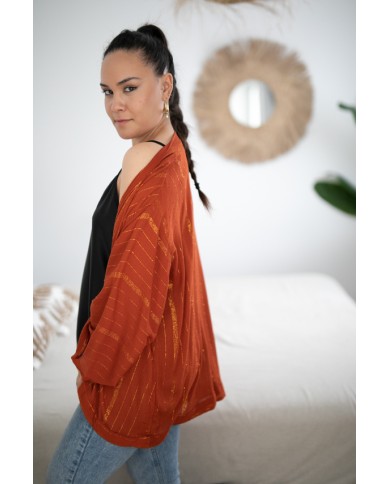 Kimono Bambula Hilo dorado