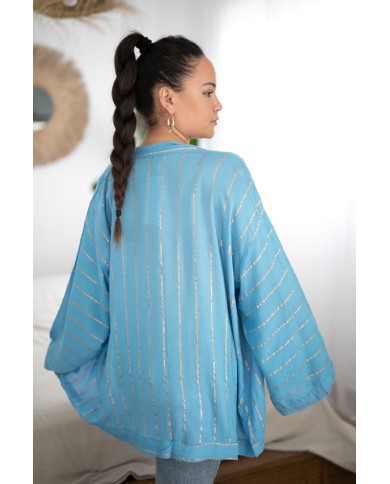 Kimono Bambula Hilo dorado