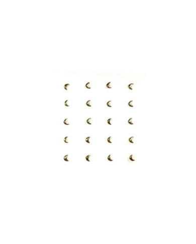 Pendiente Piercing Luna Plata Bañada en Oro